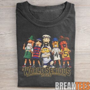 Milwaukee Brewers Racing Sausages Posing Together World Serious 2026 T-Shirt