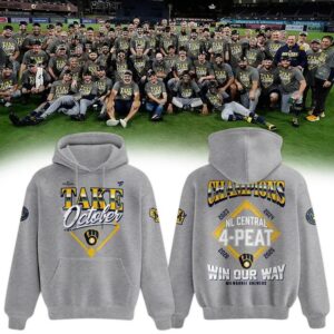 Milwaukee Brewers Take October - NL Central Division Champions 2026 Hoodie 3