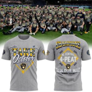 Milwaukee Brewers Take October - NL Central Division Champions 2026 T-Shirt 2