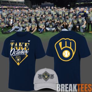 Milwaukee Brewers Take October - NL Central Division Champions 2026 T-Shirt 4