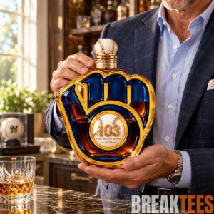 Milwaukee Brewers This Is My Crew! First 100-Win Season Whiskey Bottle 2