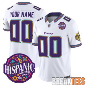 Minnesota Vikings 2026 Latino Heritage Month Custom Football Jersey