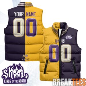 Minnesota Vikings 2026 Rivalries Custom Puffer Vest 3