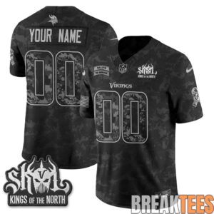 Minnesota Vikings 2026 Salute to Service Custom Football Jersey 3