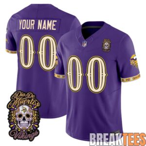Minnesota Vikings Día de los Muertos Custom Football Jersey
