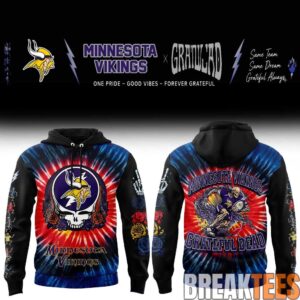 Minnesota Vikings Grateful Dead Skeletons Hoodie