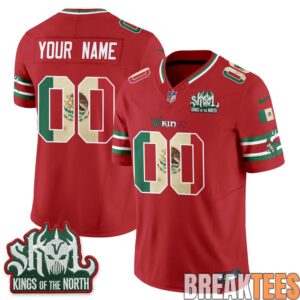 Minnesota Vikings Mexico Edition Custom Football Jersey 2