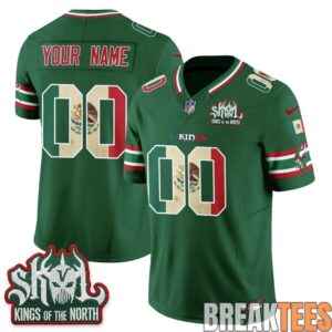 Minnesota Vikings Mexico Edition Custom Football Jersey 3