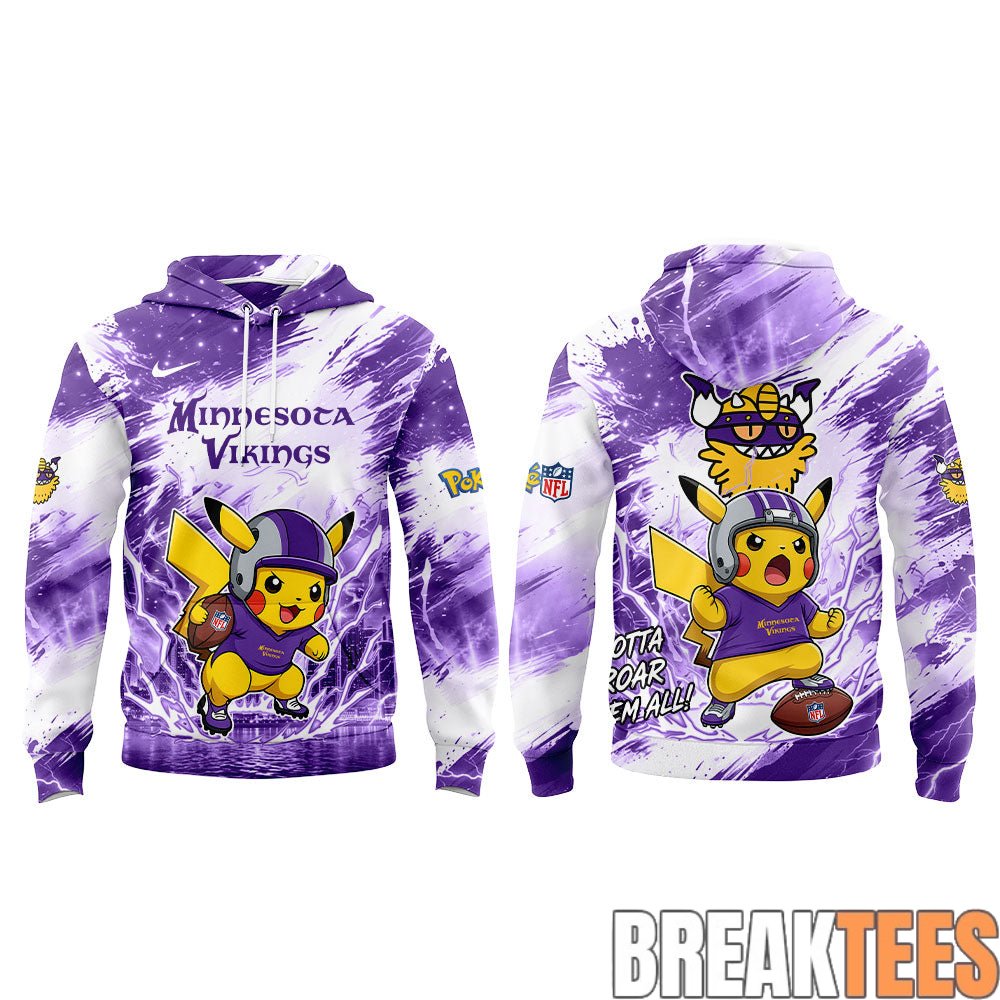Minnesota Vikings Pokemon Night 2026 Limited Edition Hoodie Minnesota Vikings Pokemon Night 2026 Limited Edition Hoodie