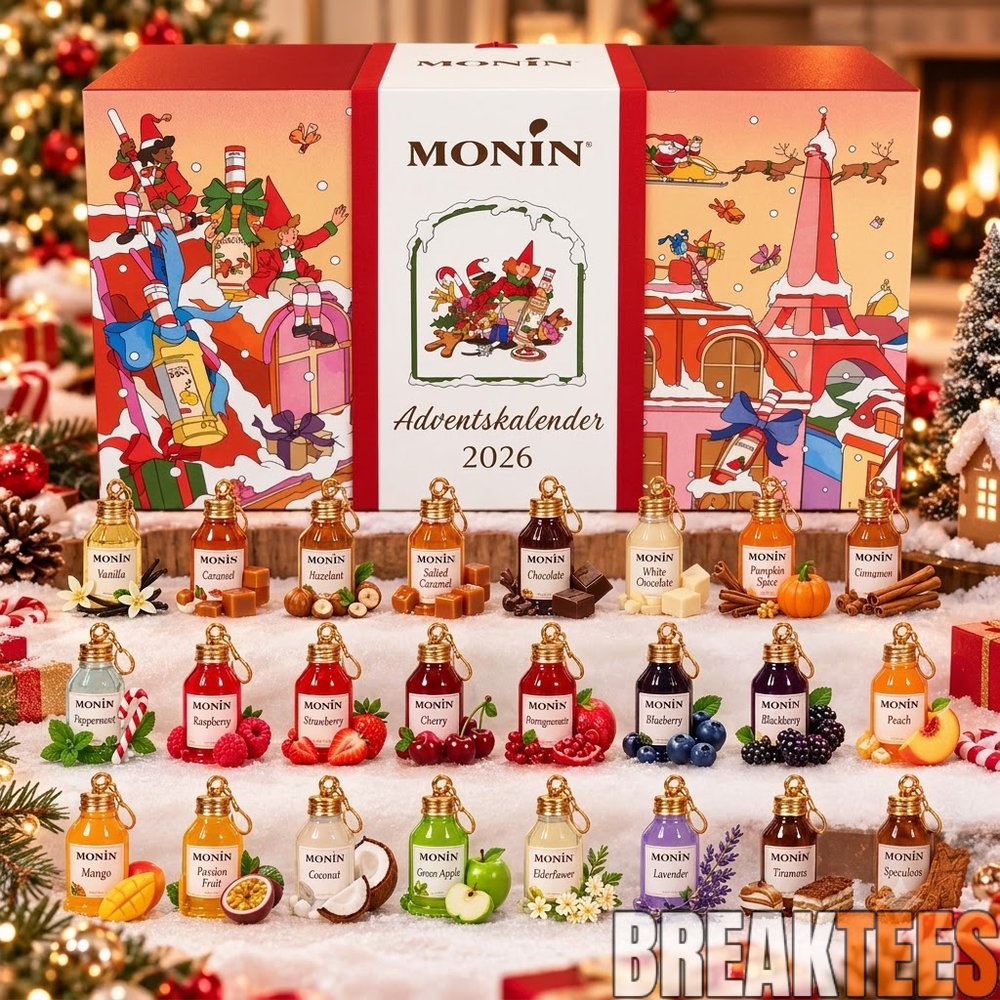 Monin Syrup 2026 Advent Calendar Red Festive Box – 24 Mini Syrup Bottle Charms Monin Syrup 2026 Advent Calendar Red Festive Box – 24 Mini Syrup Bottle Charms