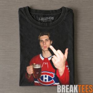 Montreal Canadiens Cole Caufield, Nick Suzuki and Juraj Slafkovsky Drunk & Smoke Tee 3