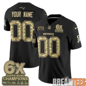 New England Patriots 2026 Salute to Service Custom Football Jersey 1