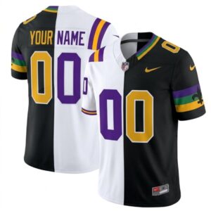 New Orleans Saints x LSU Tigers 2026 Custom Split Football Jersey 1