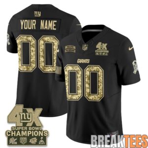 New York Giants 2026 Salute To Service Custom Football Jersey 1