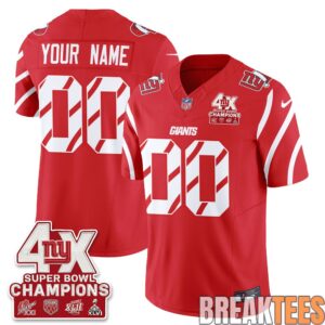 New York Giants Xmas Edition Custom Football Jersey 1