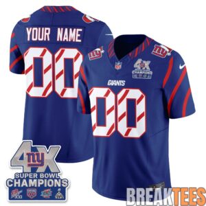 New York Giants Xmas Edition Custom Football Jersey 2