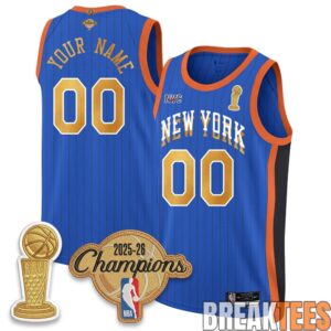 New York Knicks Champions Night Custom Basketball Jersey 3