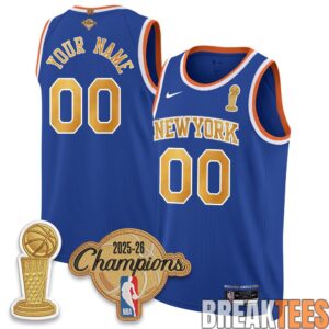 New York Knicks Champions Night Custom Basketball Jersey 4