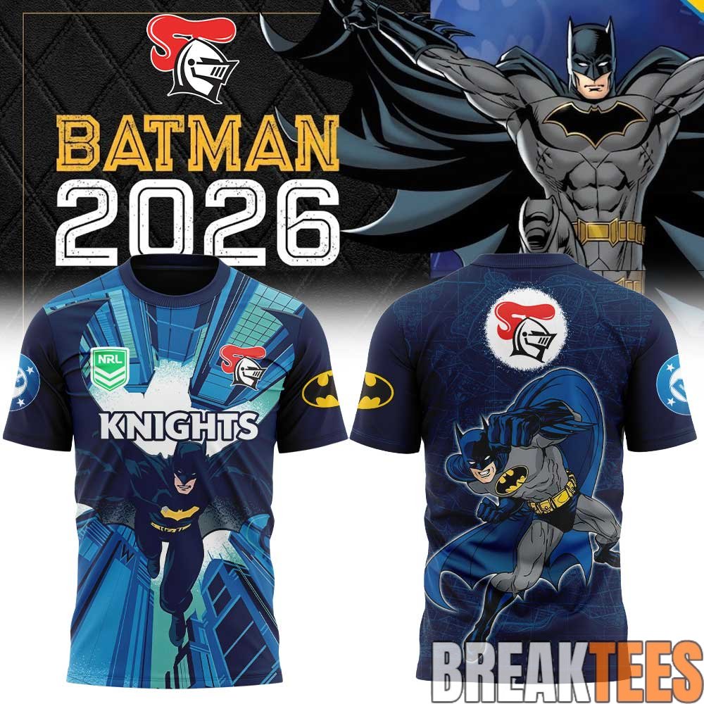 Newcastle Knights x 2026 Batman Superhero Shirt Newcastle Knights x 2026 Batman Superhero Shirt