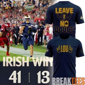 Notre Dame Fighting Irish Shamrock Series Leave No Doubt 3D T-Shirt
