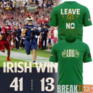 Notre Dame Fighting Irish Shamrock Series Leave No Doubt 3D T-Shirt 1