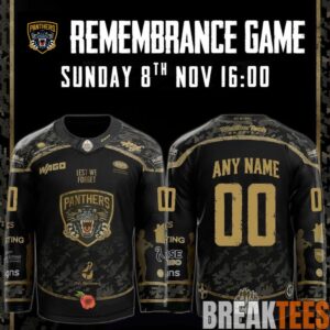 Nottingham Panthers 2026 Remembrance Night Custom Hockey Jersey