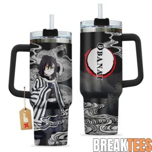Obanai Iguro Demon Slayer 40oz Stainless Steel Tumbler with Handle 2