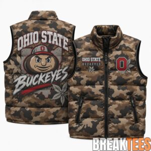 Ohio State Buckeyes 2026 Military Appreciation Camo Puffer Vest 2 Ohio State Buckeyes 2026 Military Appreciation Camo Puffer Vest 2