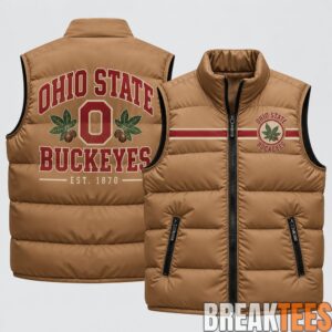 Ohio State Buckeyes 2026 Military Appreciation Puffer Vest 1