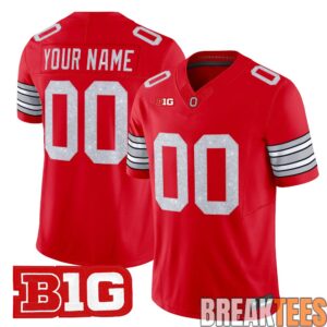 Ohio State Buckeyes Glitter Custom Football Jersey 2
