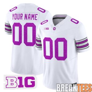 Ohio State Buckeyes Glitter Custom Football Jersey 3