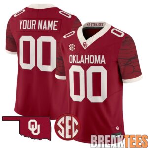 Oklahoma Sooners Rough Rider Custom Football Jersey