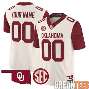 Oklahoma Sooners Rough Rider Custom Football Jersey 1