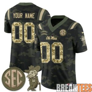 Ole Miss Rebels 2026 Salute to Service Custom Football Jersey 2