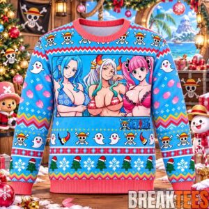 One Piece Vivi Yamato Perona Christmas Ugly Sweater