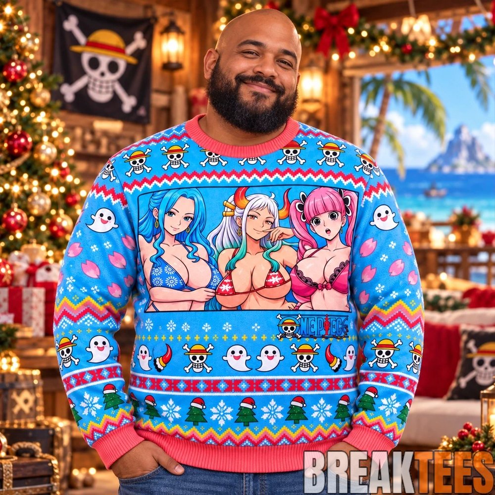 One Piece Vivi Yamato Perona Christmas Ugly Sweater One Piece Vivi Yamato Perona Christmas Ugly Sweater