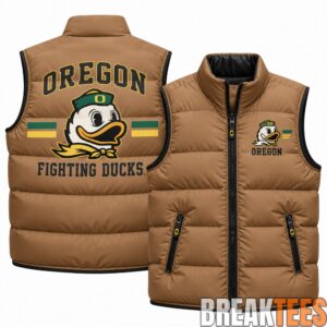 Oregon Ducks 2026 Military Appreciation Puffer Vest 1