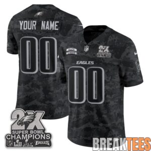 Philadelphia Eagles Salute to Service Custom Football Jersey 2