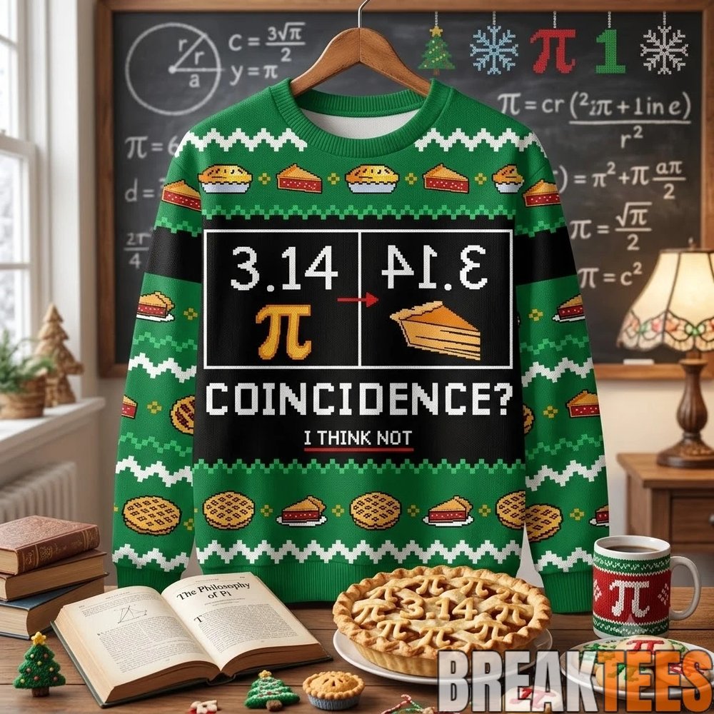 Pi Day 3.14 Coincidence I Think Not Christmas Ugly Sweater Pi Day 3.14 Coincidence I Think Not Christmas Ugly Sweater