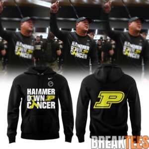 Purdue Boilermakers Hammer Down Cancer Hoodie