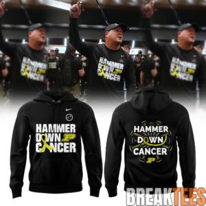 Purdue Boilermakers Hammer Down Cancer Hoodie 1