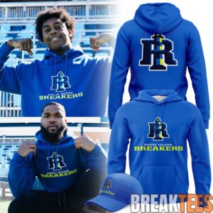 Rhode Island Breakers Primary Logo Blue Hoodie
