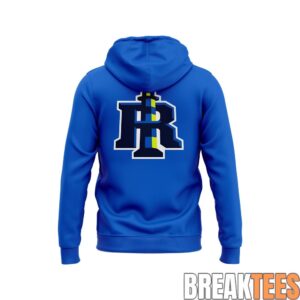 Rhode Island Breakers Primary Logo Blue Hoodie 2