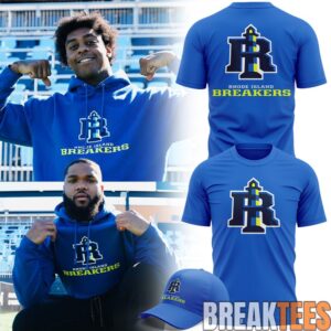 Rhode Island Breakers Primary Logo Blue T-Shirt