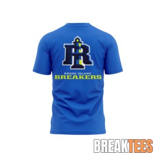 Rhode Island Breakers Primary Logo Blue T-Shirt 2