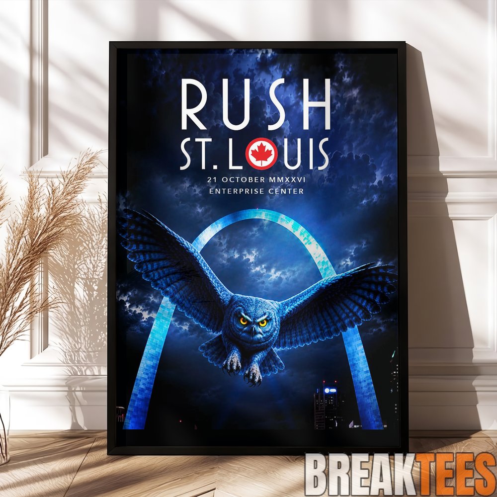 Rush St. Louis MO Event Poster 2026 Live At Enterprise Center October 21 2026 Poster Rush St. Louis MO Event Poster 2026 Live At Enterprise Center October 21 2026 Poster