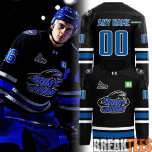 Saint John Sea Dogs Personalized Black Out Night Jersey