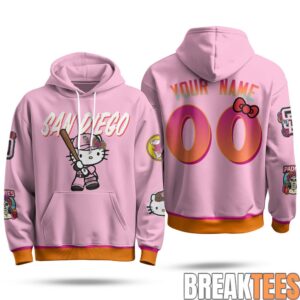 San Diego Padres x Hello Kitty Custom Fleece Hoodie 1
