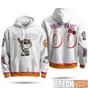 San Diego Padres x Hello Kitty Custom Fleece Hoodie 2