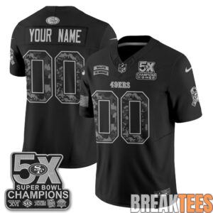 San Francisco 49ers 2026 Salute to Service Custom Football Jersey